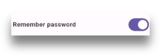 Remember password option