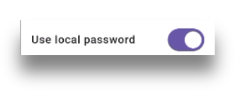 Use local password