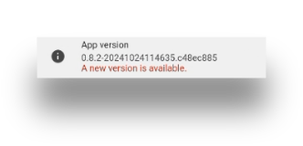 New version available warning