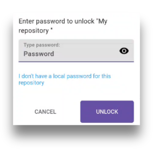 Reset repo access link