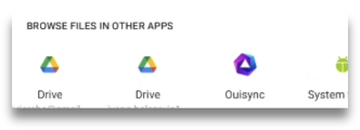 Browse files in other apps