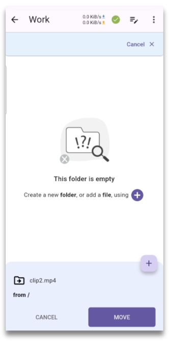 Select destination repository